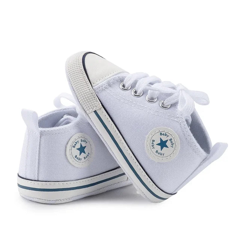 Canvas Sneakers Baby Boys Girls Shoes First Walkers Infant Toddler Anti-Slip Soft Sole Classical Newborn Baby Shoes 0-18 Month