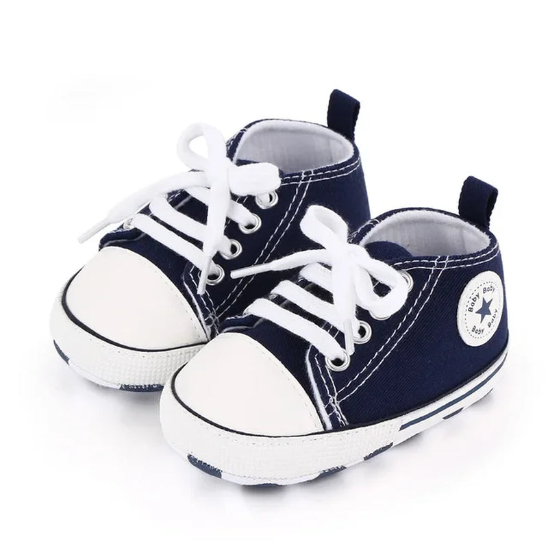 Canvas Sneakers Baby Boys Girls Shoes First Walkers Infant Toddler Anti-Slip Soft Sole Classical Newborn Baby Shoes 0-18 Month