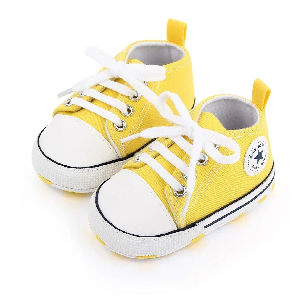 Canvas Sneakers Baby Boys Girls Shoes First Walkers Infant Toddler Anti-Slip Soft Sole Classical Newborn Baby Shoes 0-18 Month