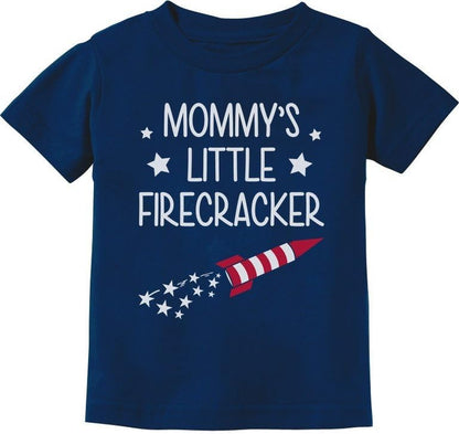 Mommy'S Little Firecracker Cute 4Th of July Toddler Infant Kids T-Shirt