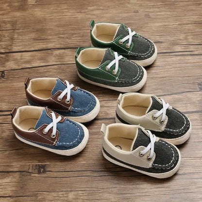 Newborn Toddler Baby Boy Girl Soft Sole First Walkers Shoes Lace up Casual Sneakers Sport Shoes