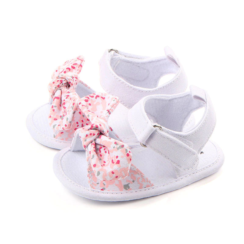 Baby Girls Sandals Canvas Bowknot Toddlers Newborn Infantil Sandals Summer Infant Baby Girls Soft Crib Shoes Infants Sandals